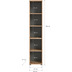 xonox.home Mason Stauraumshelf (B/H/T: 40x199x37 cm) in Nox Oak Nachbildung und Basalt grau Nachbildung