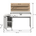 xonox.home Match Schreibtisch (B/H/T: 130x117x54 cm) in wei Nachbildung und wei Nachbildung