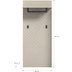 xonox.home Notes Garderobenpaneel (B/H/T: 60x140x35 cm) in sandbeige Melamin und sandbeige matt tiefzieh
