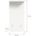 xonox.home Prego Garderobenpaneel (B/H/T: 55x114x28 cm) in wei Nachbildung und wei Hochglanz