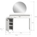 xonox.home Prisma Schminktisch (B/H/T: 117x138x42 cm) in wei Melamin und wei Hochglanz