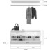 xonox.home Projekt X Garderobenkombination (B/H/T: 152x193x34 cm) in wei Nachbildung / Artisan Eiche Nachbildung und wei Hochglanz