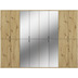 xonox.home Projekt X Garderobenkombination (B/H/T: 244x193x34 cm) in Artisan Eiche Nachbildung und Artisan Eiche Nachbildung / Spiegelglas
