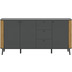 xonox.home Pure Sideboard (B/H/T: 177x88x40 cm) in grau Nachbildung und grau Nachbildung