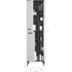 xonox.home Rocket Hochschrank (B/H/T: 50x189x31 cm) in wei Nachbildung / antharzit grau Nachbildung und wei Nachbildung