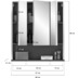xonox.home Rocket Spiegelschrank (B/H/T: 60x68x21 cm) in wei Nachbildung / antharzit grau Nachbildung und wei Nachbildung