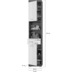 xonox.home Scout Hochschrank (B/H/T: 37x191x31 cm) in Rauchsilber Nachbildung und wei Hochglanz tiefzieh