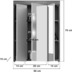 xonox.home Scout Spiegelschrank (B/H/T: 60x79x18 cm) in Rauchsilber Nachbildung und wei Hochglanz tiefzieh
