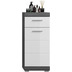 xonox.home Scout Standschrank (B/H/T: 37x88x31 cm) in Rauchsilber Nachbildung und wei Hochglanz tiefzieh