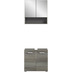 xonox.home Silver Badkombination (B/H/T: 60x185x37 cm) in Rauchsilber Nachbildung und Rauchsilber Nachbildung