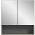 xonox.home Silver Spiegelschrank (B/H/T: 60x63x16 cm) in Rauchsilber Nachbildung und Rauchsilber Nachbildung