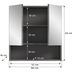xonox.home Silver Spiegelschrank (B/H/T: 60x63x16 cm) in Rauchsilber Nachbildung und Rauchsilber Nachbildung