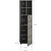 xonox.home Silver Standschrank (B/H/T: 40x146x33 cm) in Rauchsilber Nachbildung und Rauchsilber Nachbildung