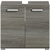 xonox.home Silver Waschbeckenunterschrank stehend (B/H/T: 60x55x37 cm) in Rauchsilber Nachbildung und Rauchsilber Nachbildung