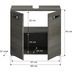 xonox.home Silver Waschbeckenunterschrank stehend (B/H/T: 60x55x37 cm) in Rauchsilber Nachbildung und Rauchsilber Nachbildung
