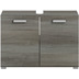 xonox.home Silver Waschbeckenunterschrank stehend (B/H/T: 80x55x37 cm) in Rauchsilber Nachbildung und Rauchsilber Nachbildung