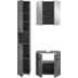 xonox.home Soft Badkombination (B/H/T: 105x190x34 cm) in grau Nachbildung und grau Hochglanz tiefzieh