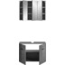 xonox.home Soft Badkombination (B/H/T: 80x190x34 cm) in grau Nachbildung und grau Hochglanz tiefzieh