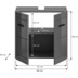 xonox.home Soft Waschbeckenunterschrank (B/H/T: 60x56x34 cm) in grau Nachbildung und grau Hochglanz tiefzieh
