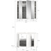 xonox.home Vira Badkombination (B/H/T: 82x190x34 cm) in wei Melamin und wei Hochglanz tiefzieh