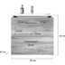 xonox.home York Waschbeckenunterschrank mit Waschtisch Einsatz (B/H/T: 60x52x44 cm) in Rauchsilber Nachbildung und Rauchsilber Nachbildung