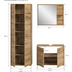 xonox.home Zeno Badkombination (B/H/T: 143x189x34 cm) in Evoke Oak Nachbildung und Evoke Oak Nachbildung