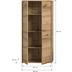 xonox.home Zeno Midischrank (B/H/T: 64x132x32 cm) in Evoke Oak Nachbildung und Evoke Oak Nachbildung