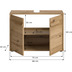 xonox.home Zeno Waschbeckenunterschrank mit Waschtisch Einsatz (B/H/T: 84x60x34 cm) in Evoke Oak Nachbildung und Evoke Oak Nachbildung