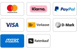 Zahlung per Kreditkarte, per Paypal, per Rechnung, per Ratenkauf