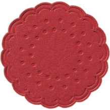 Duni Untersetzer 8lagig Tissue Uni rot, ø 7,5 cm, 250 Stück