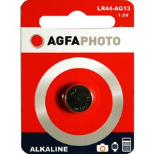 AGFAPHOTO Batterie Alkaline, Knopfzelle, LR44/AG13, 1.5V Retail Blister (1-Pack)