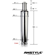 Amstyle Gasdruckfeder Bürostuhl GASDRUCKDÄMPFER GASFEDER 160mm / 50mm Chrom