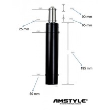 Amstyle Gasdruckfeder Bürostuhl GASDRUCKDÄMPFER GASFEDER 195mm / 50mm Schwarz