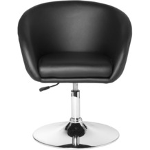 Amstyle Lift Design Drehsessel Sessel Leder Optik schwarz