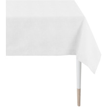 APELT Loft Style Tischdecke Uni weiß / silber 100x100 cm