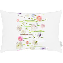APELT Springtime Kissen gefüllt Ranunkeln, Tulpen und Annemone weiß / bunt 33x45 cm