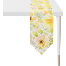 APELT Summertime Tischband Sommerblütenmotiv gelb 25x175 cm