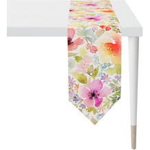 APELT Summertime Tischband Sommerblütenmotiv rot 25x175 cm