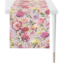 APELT Summertime Tischläufer gemalte Rosen und Sommerblüten rose / bunt 48x140 cm