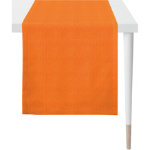 APELT Uni-Basic Tischläufer Strukturierter Unistoff- Naturoptik orange 44x140 cm