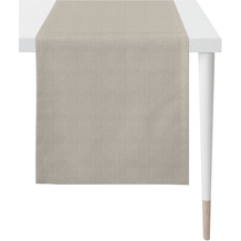 APELT Uni-Basic Tischläufer Strukturierter Unistoff- Naturoptik stein 44x140 cm