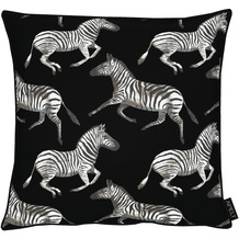 APELT UNIQUE Kissenhülle kunstvoll gestaltete Zebras schwarz / weiß 46x46 cm