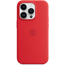 Apple Silikon Case iPhone 14 Pro mit MagSafe rot