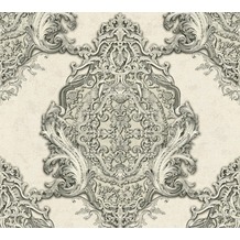Architects Paper barocke Mustertapete Luxury Classics Vliestapete beige grau metallic 343724 10,05 m x 0,53 m