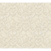 Architects Paper barocke Mustertapete Luxury Classics Vliestapete creme grau metallic 343706 10,05 m x 0,53 m