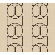 Architects Paper besticktes Designpanel AP Wall Fashion Textiltapete creme metallic 306131 3,20 m x 0,53 m