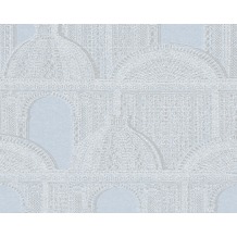 Architects Paper Mustertapete Piazza, Vliestapete, blau, grau, metallic 961103
