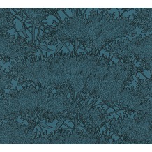 Architects Paper Vliestapete Absolutely Chic Tapete mit Blumen floral blau schwarz 369726 10,05 m x 0,53 m