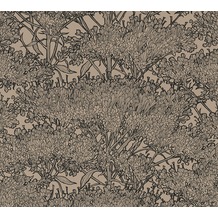 Architects Paper Vliestapete Absolutely Chic Tapete mit Blumen floral schwarz grau beige 369725 10,05 m x 0,53 m