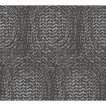 Architects Paper Vliestapete Alpha Tapete mit grafischen Kreisen metallic schwarz 333734 10,05 m x 0,53 m